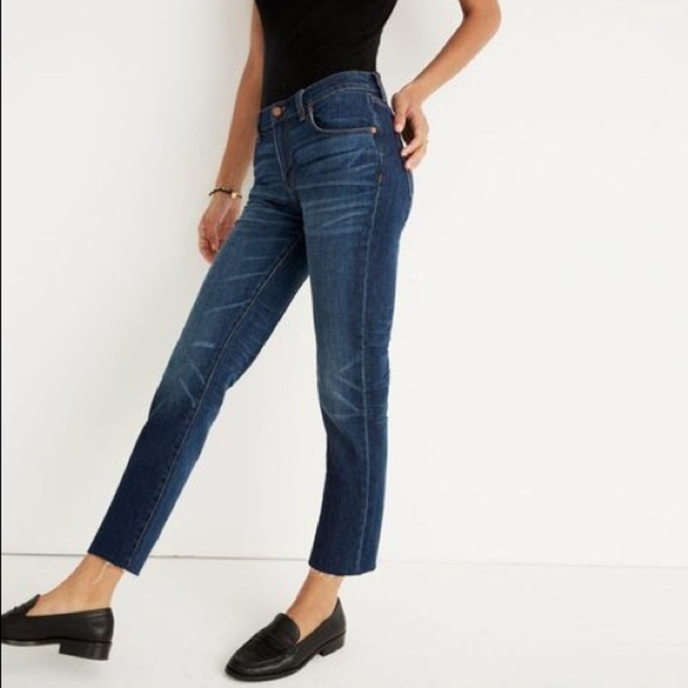 Madewell the slim boy Jean Raw Hem Edition.